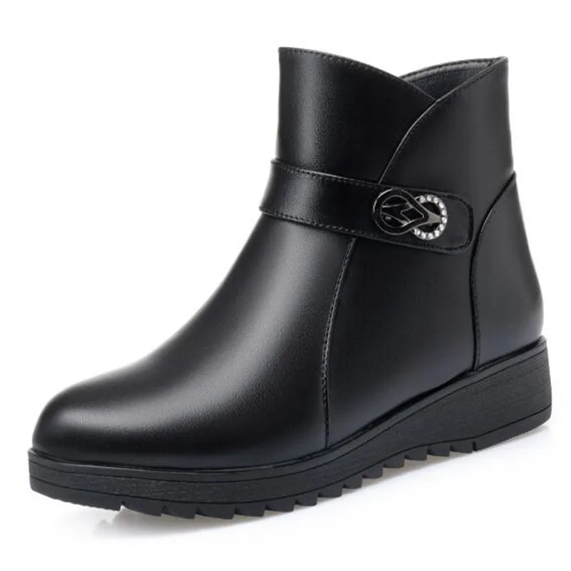 

2022 New Warm Comfort Winter Shoes Fashion Casual Boots Flat Non-slip Ankle Boots Plus Size 35-43 Black Shoes Women Snow Boots