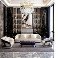 italian light luxury leather sofa bentley leather sofa bugatti sofa italian designer wanghong villa furniture
