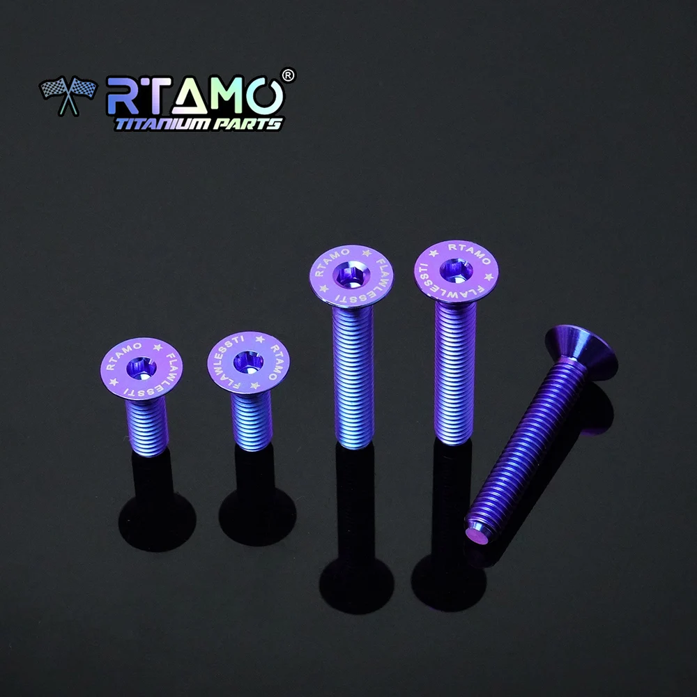 Фото RTAMO Титановые болты Gr5 M5, винт TWM для крышки масляного бака Yamaha YZF-R1/R1M/R3/R6/MT03/MT07/M09/MT10, высокопрочные, антикоррозийные №5