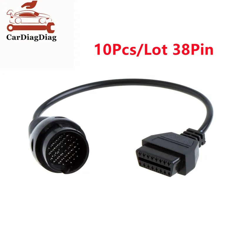 10Pcs/Lot OBD2 OBD II 16 Pin Diagnostic Adapter to 38 Pin For Mercedes 38pin Connector For Benz 38Pin Diagnostic Cable