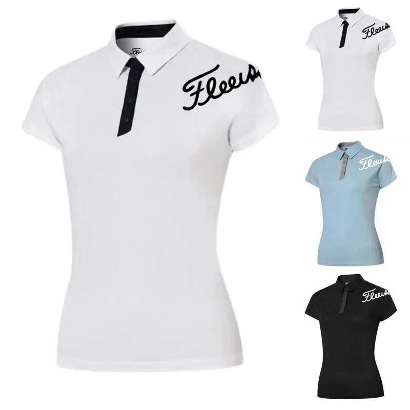 

Women's Golf T-shirt Summer Fashion Sports Golf Apparel Short Sleeve Shirts Quick Dry Breathable Polo Shirts for Ladies