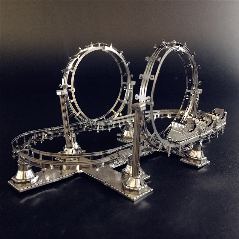 

MMZ MODEL NANYUAN 3D Metal Assembly Model ROLLER COASTER Amusement Facilities Puzzle Originality Collection Playground toys gift