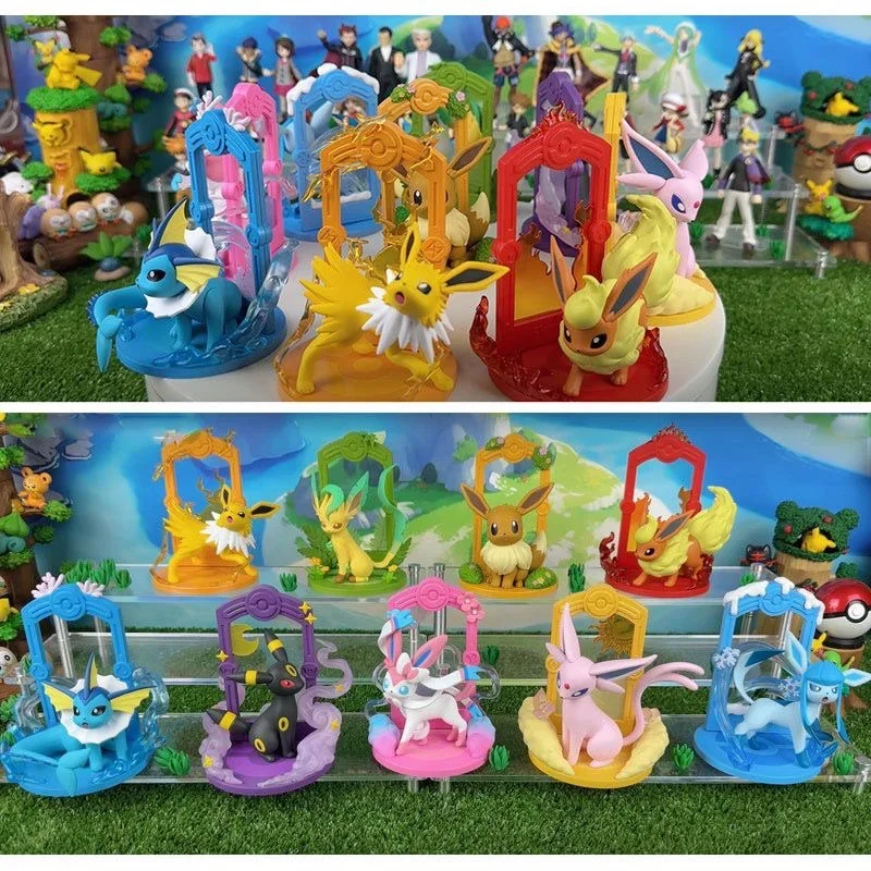 

Hot Pokemon Go Eevee Figures Sylveon Umbreon Espeon Glacia Leafeon Flareon Action Figurines Anime Pvc Model Toy Statue Doll Gift