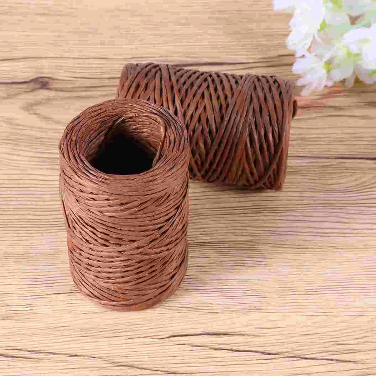 

Paper Wire Rope Floral Twine Craft Brown Rattan Braided Florist Tape Wrap Rush Fiber Gift Iron Diy Packing Wrapped Bouquets