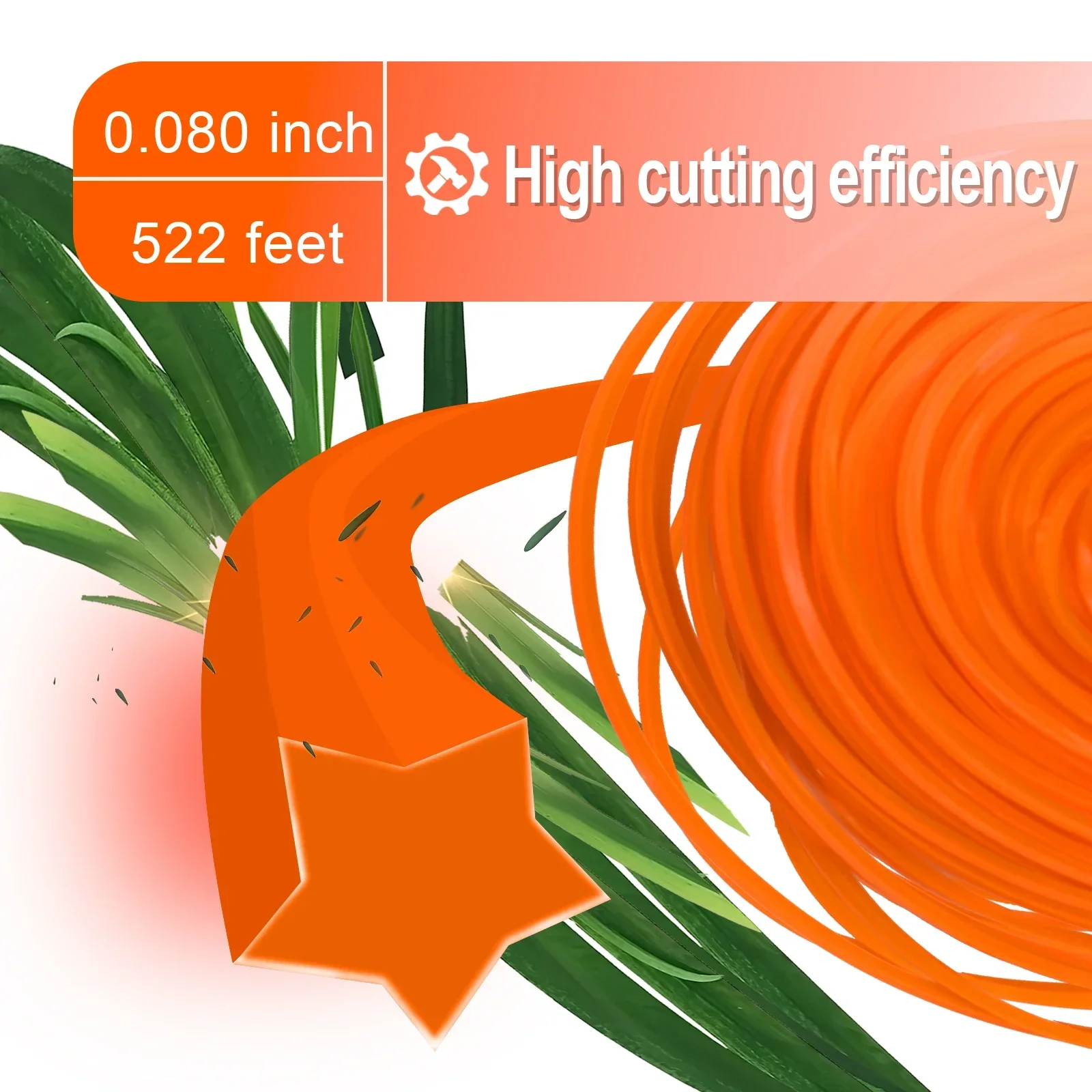 Триммер нейлоновый для травы 2 4 мм x 130 м