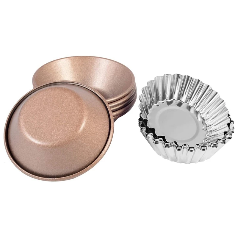 

Egg Tart Pans,Ripple Mold,Egg Tart Ring Mold,Pudding Mold,Jelly Mold,Reusable Cupcake And Muffin Baking Cup Tartlets Pan