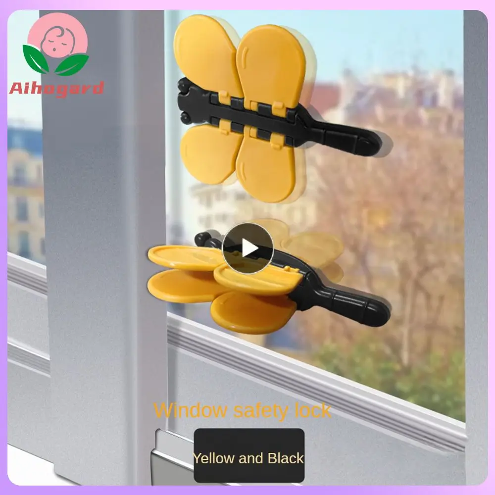 

Pp Children Window Lock One Second Lock Anti-pinch Hand Push-pull Stopper Protection Equipment Baby Safety Lock Home Use