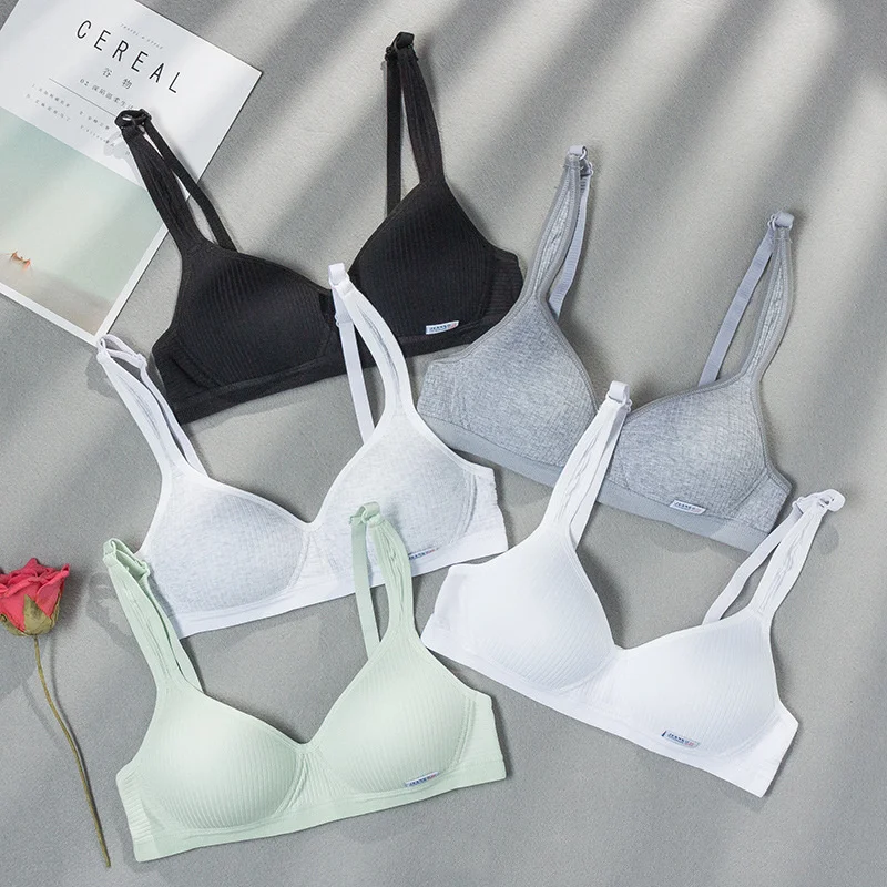 

Teenage Girl Underwear Puberty Small Bra Teen Training Bra Thin Section Without Steel Ring Stereotypes Undergarments Soft Cotton