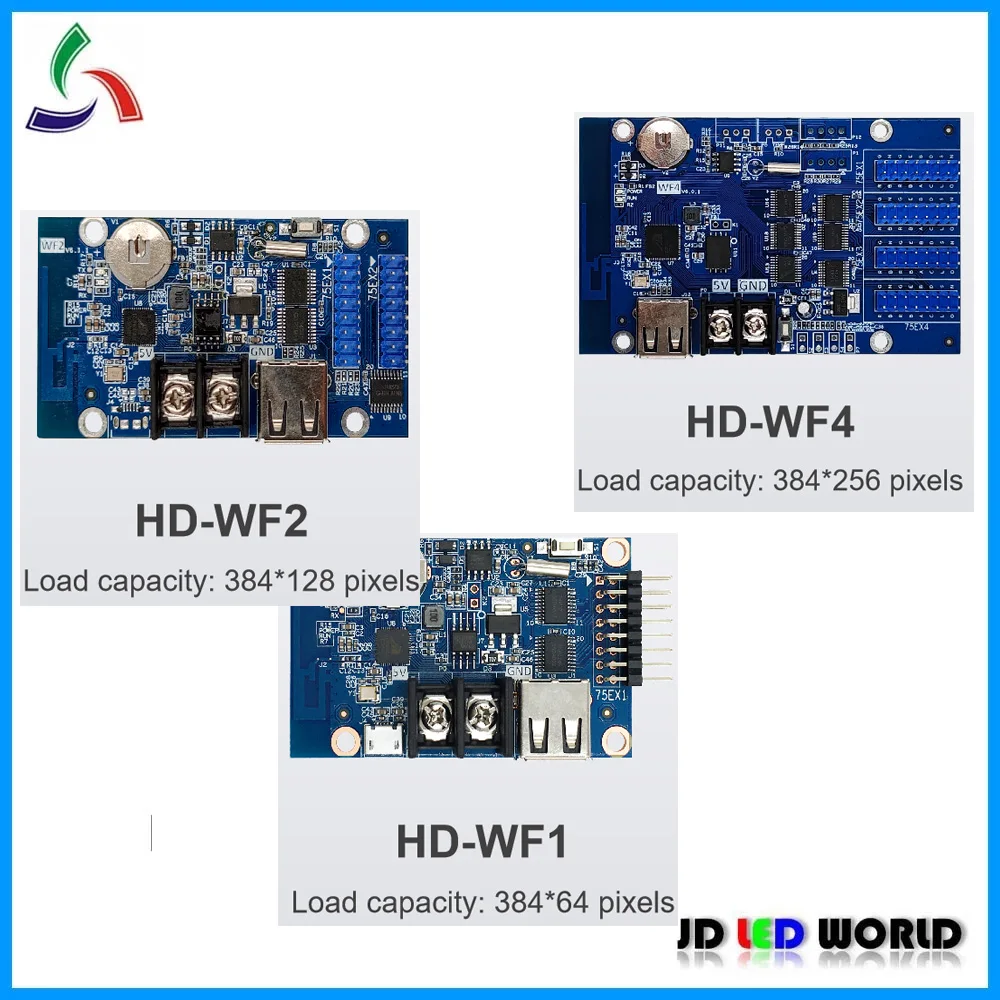 HUIDU WF1 WF2 WF4 RGB 7 цветов WIFI и USB-порт светодиодный экран контроллер карта
