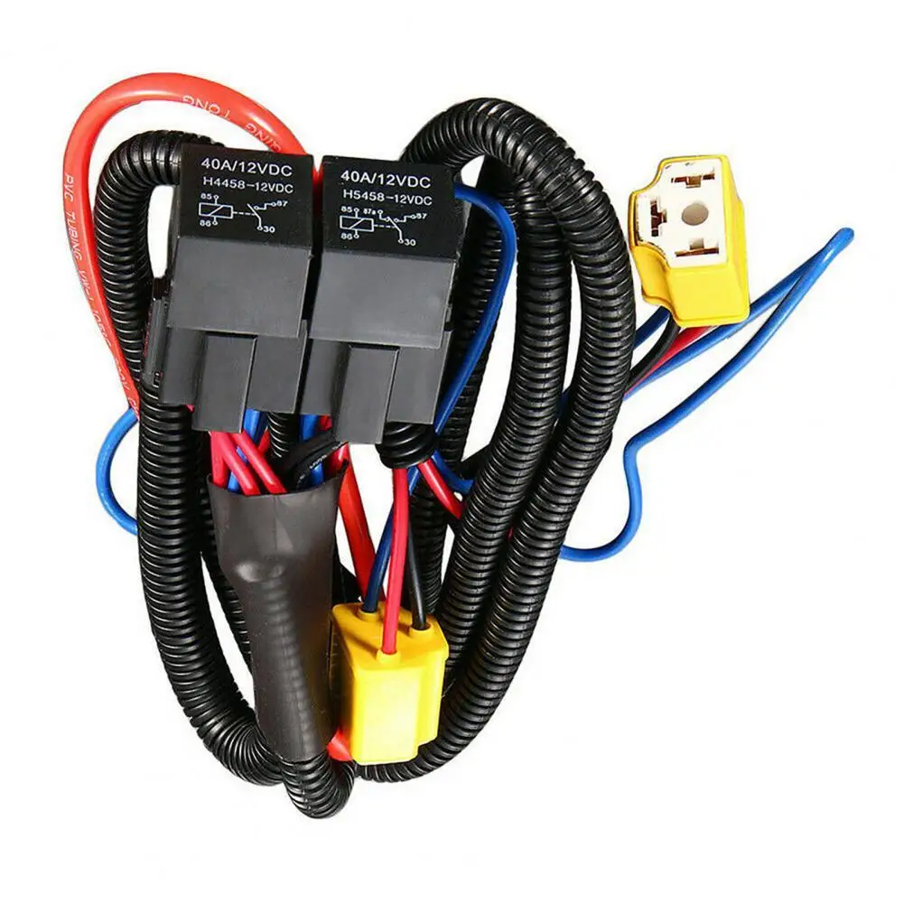 

Headlight Wiring Stable Safe Corrosion-resistant H4 Relay Wiring Harness Kit Relay Wiring for ATV