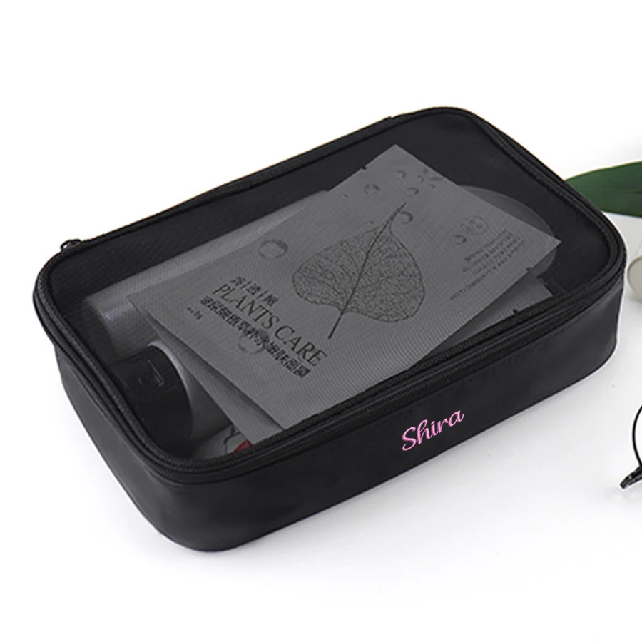 

Customized Embroidery Makeup Organizer PVC Cosmetic bag