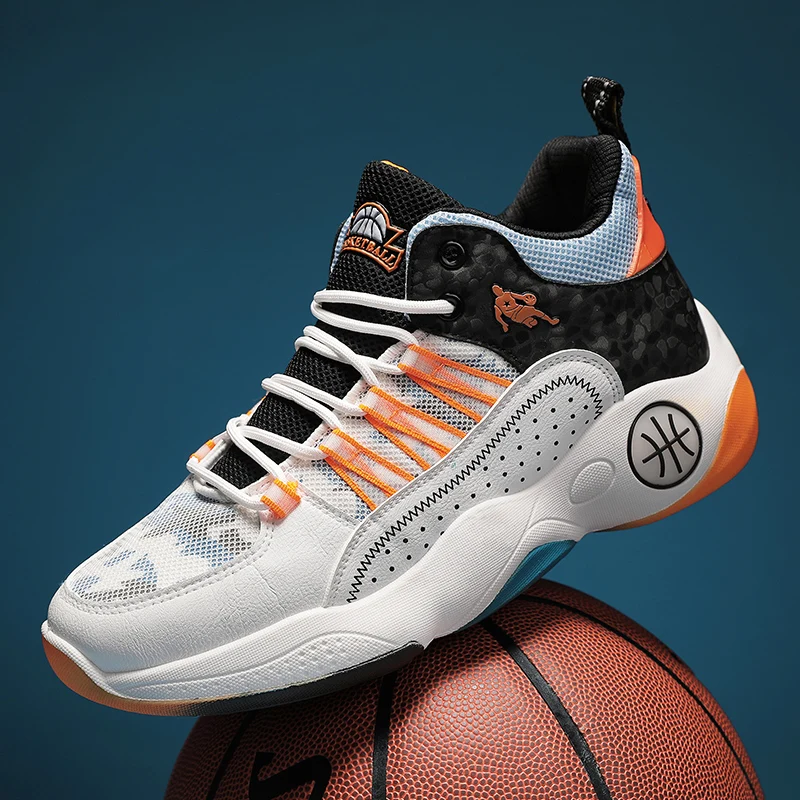 New Fashion Male Basketball Shoes Summer Lightweigh Breathable Top Quality Rebound Sport Shoes Stable Support Brand Shoe for Man