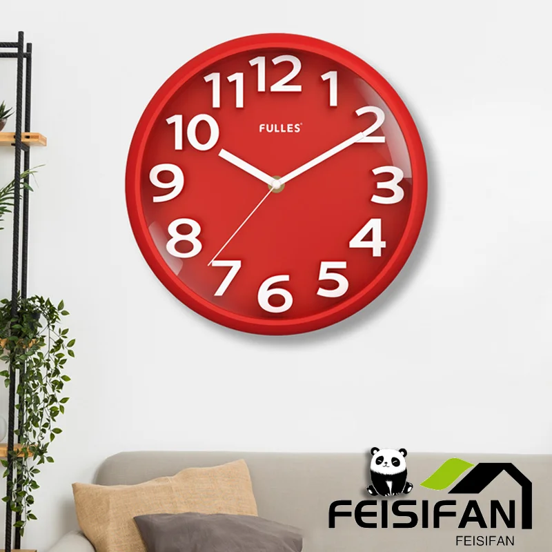 

13 inches Nordic creative modern light luxury mute wall clock living room decoration home study bedroom room decor number clocks