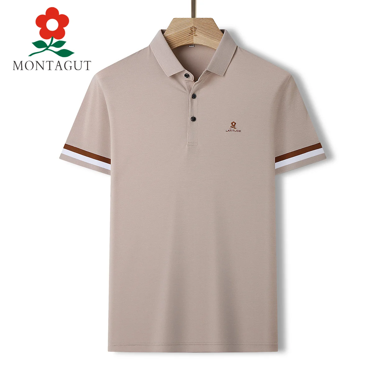 

Montagut [breathable and comfortable] summer new style simple leisure versatile men's POLO T-shirt sh