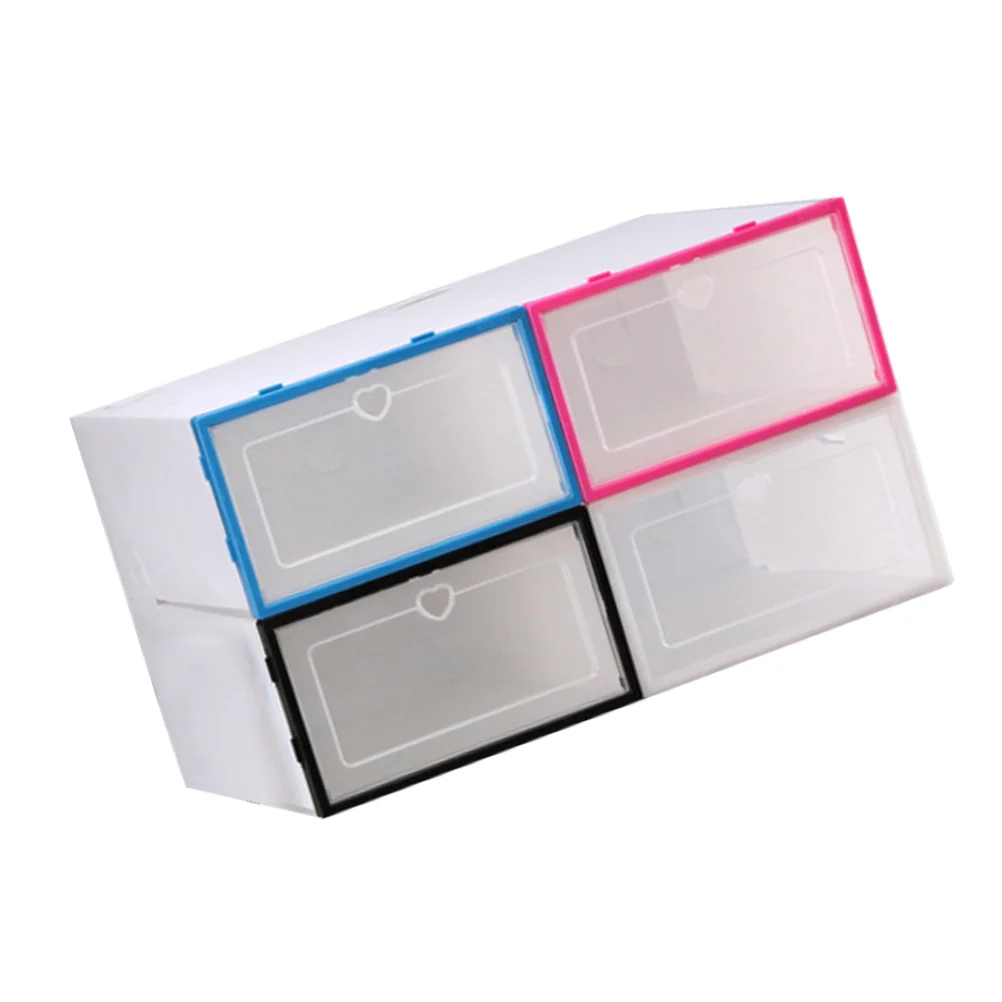 

Shoe Boxesclear Storage Shoes Box Organizer Stackable Lids Holder Withsneaker Rack Transparent Container Bins Case Boot Kids