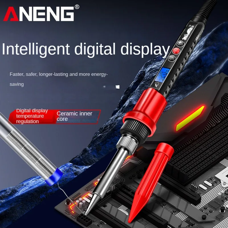 Паяльник ANENG SL106 с цифровым дисплеем и постоянной температурой бытовой паяльник