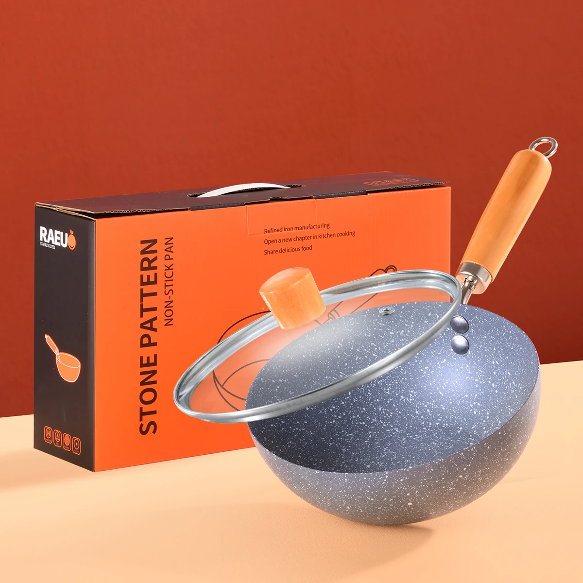 

Керамический вок из медицинского камня 20 см