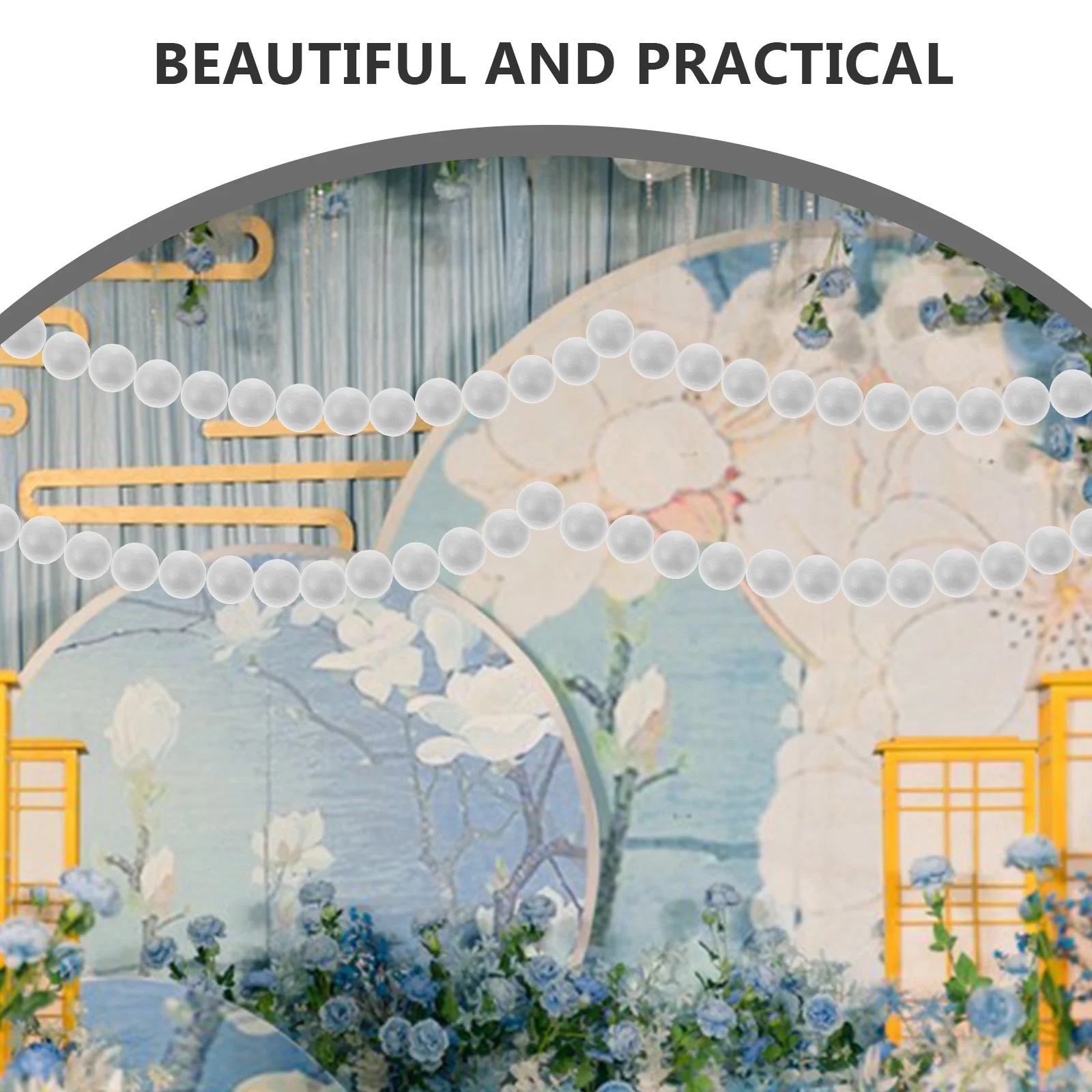 15 шт. твердые пенопластовые шары круглые из полистирола белые свадебные