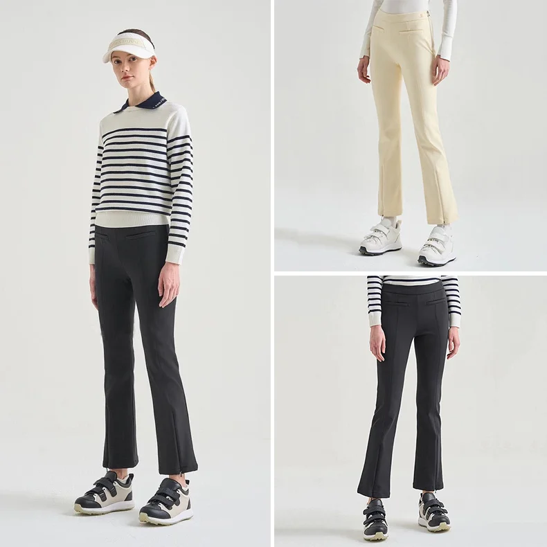 

23 Autumn/Winter South Korean Golf Apparel Women's New Elastic Slim Fit Pants Versatile Slim Crop Pants