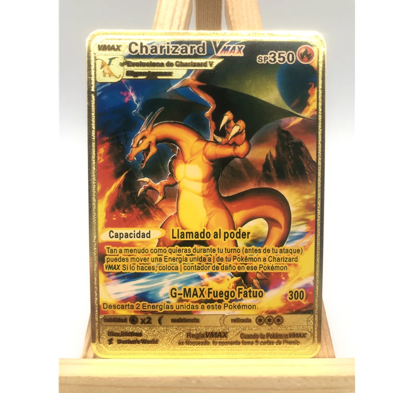 

Новые карты pokemon, SP испанские металлические коллекционные карты, коллекционные игрушка-плеер боевые флэш-карты, подарки для детей и друзей