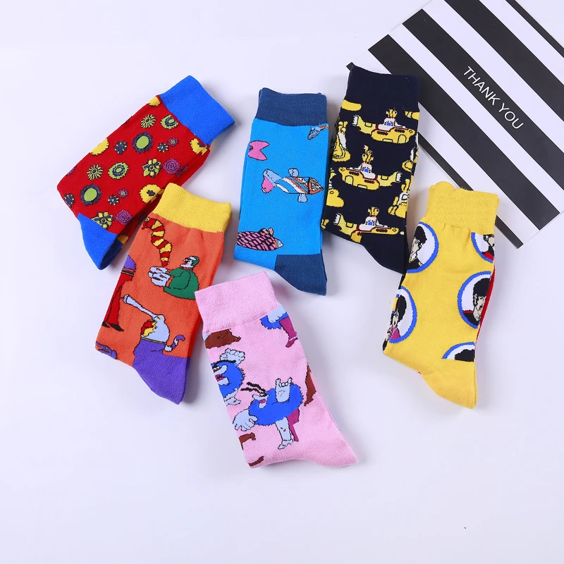 European and American street tide socks men and women couples in the tube sports socks