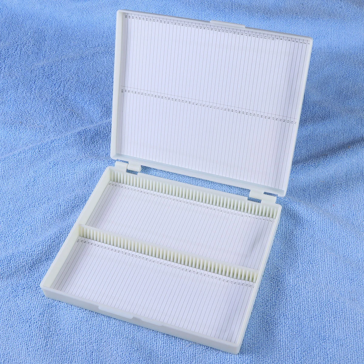 

100 Grid Slide Box Professional Storage Box Microscope Slide Storage Box Slide Capacity Box