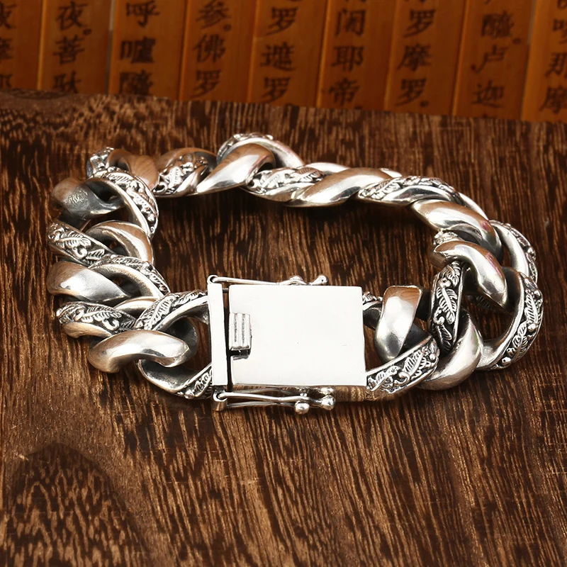 

QN мужская индивидуальность ретро антикварная цепь на запястье Модный Универсальный креативный Властный Браслет Xiangteng браслет для женщин