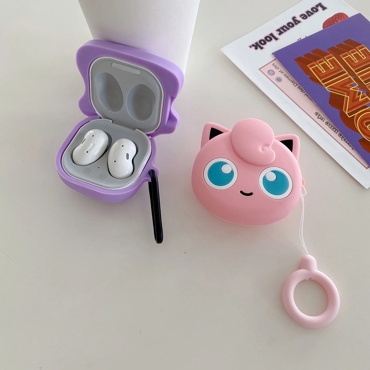 Фото For Samsung Galaxy Buds Live 2 Pro 2 FE Case Cute Jigglypuff Ditto Snorlax Silicone Earphone Case Accessories Cover №2