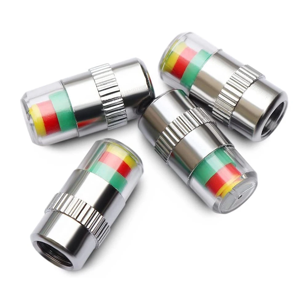 

ZZTZZ 32-36PSI TPMS монитор давления в шинах крышка штока клапана индикатор датчика шины 3 цвета оповещение о глазах 8 шт.