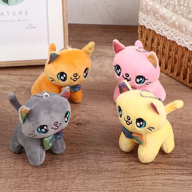 

1pc Anime Cat Plush Toy 10CM Plush Animal Kawaii Cute Soft Keychain Pendant Plush Girl Doll Toy Children's Gift