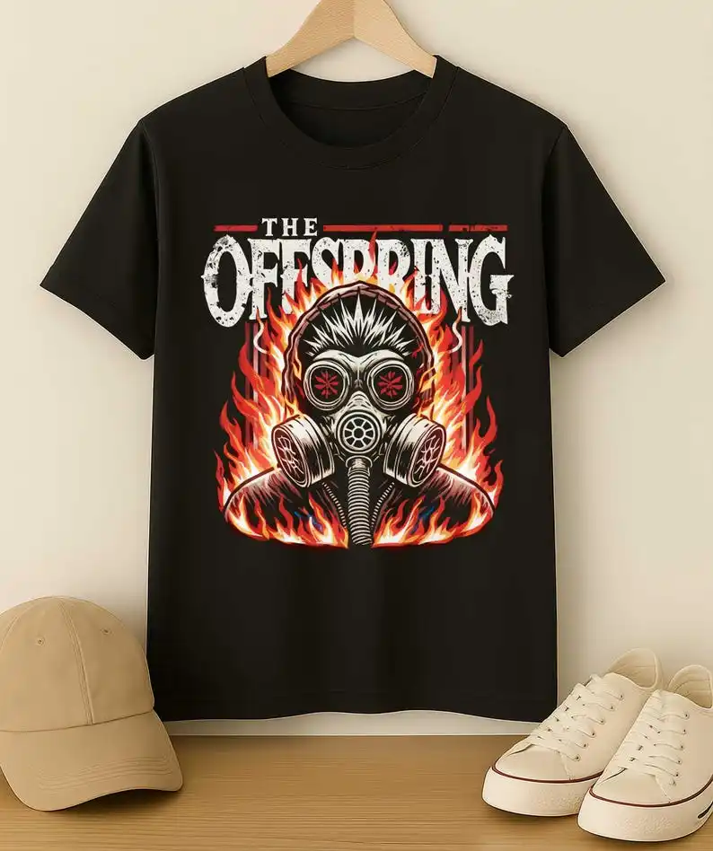 Фото Винтажная футболка The Offspring с графикой панк-рок-группы Gasmaske №1