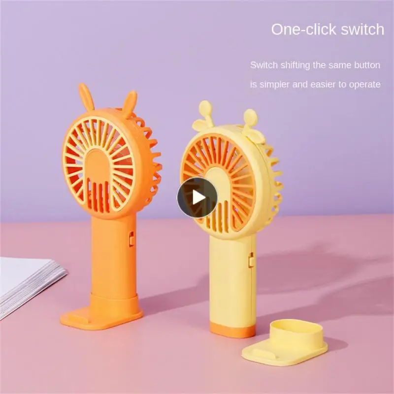 

Electric Fan Large Wind Convenient Pocket Small Fan Usb Rechargeable Mute Office Fan Hand Fans For Women Childrens Fan 3 Gears
