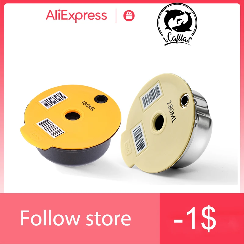 

Многоразовые капсулы ICafilas для кофе, капсулы для машин BOSCH-s, совместимы с Bosch Happy Sunny Vivy Tassimo 60/180/200/220 мл