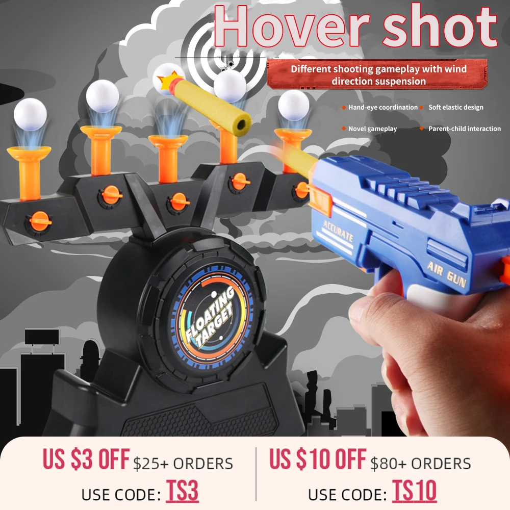 

Shooting Targets for Nerf Guns Game Suspension Floating Ball Indoor Target Hover Shot Practice Toy Foam Dart for Kids Boys