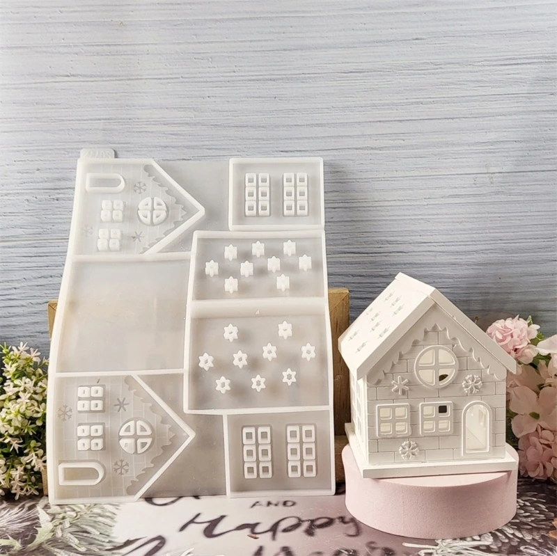 Миниатюрная форма для орнамента в форме дома гибкая силиконовая украшения