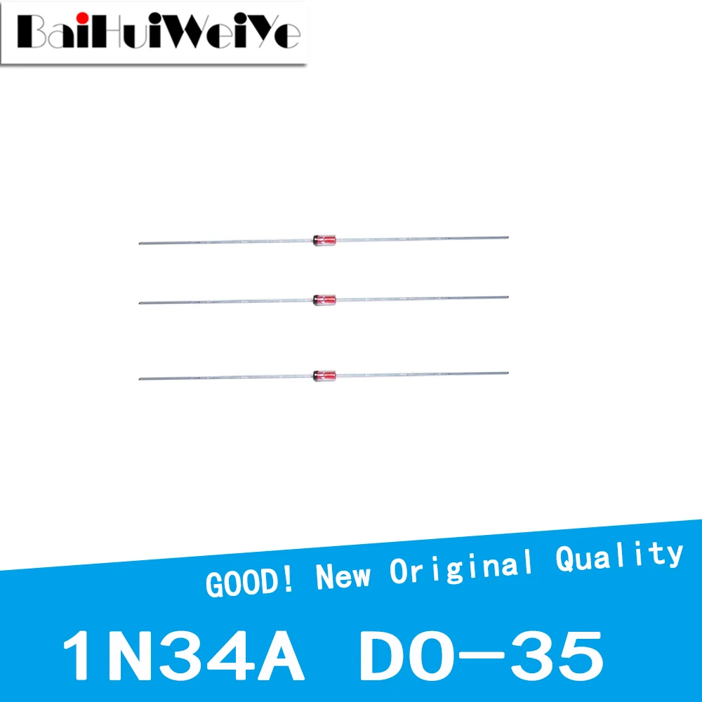 50 шт./партия 1N34A 1N34 IN34A германиевый диод DO-35 Новый чипсет хорошего качества