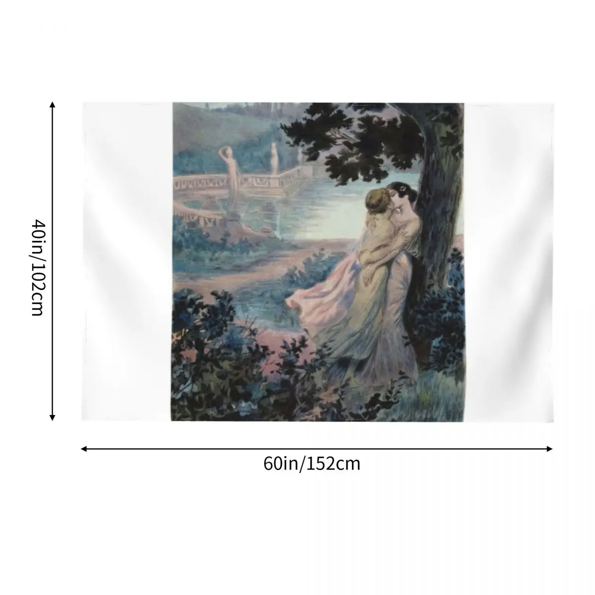 Богиня весны с ягнятами винтажный иллюстрационный гобелен Warwick украшение для