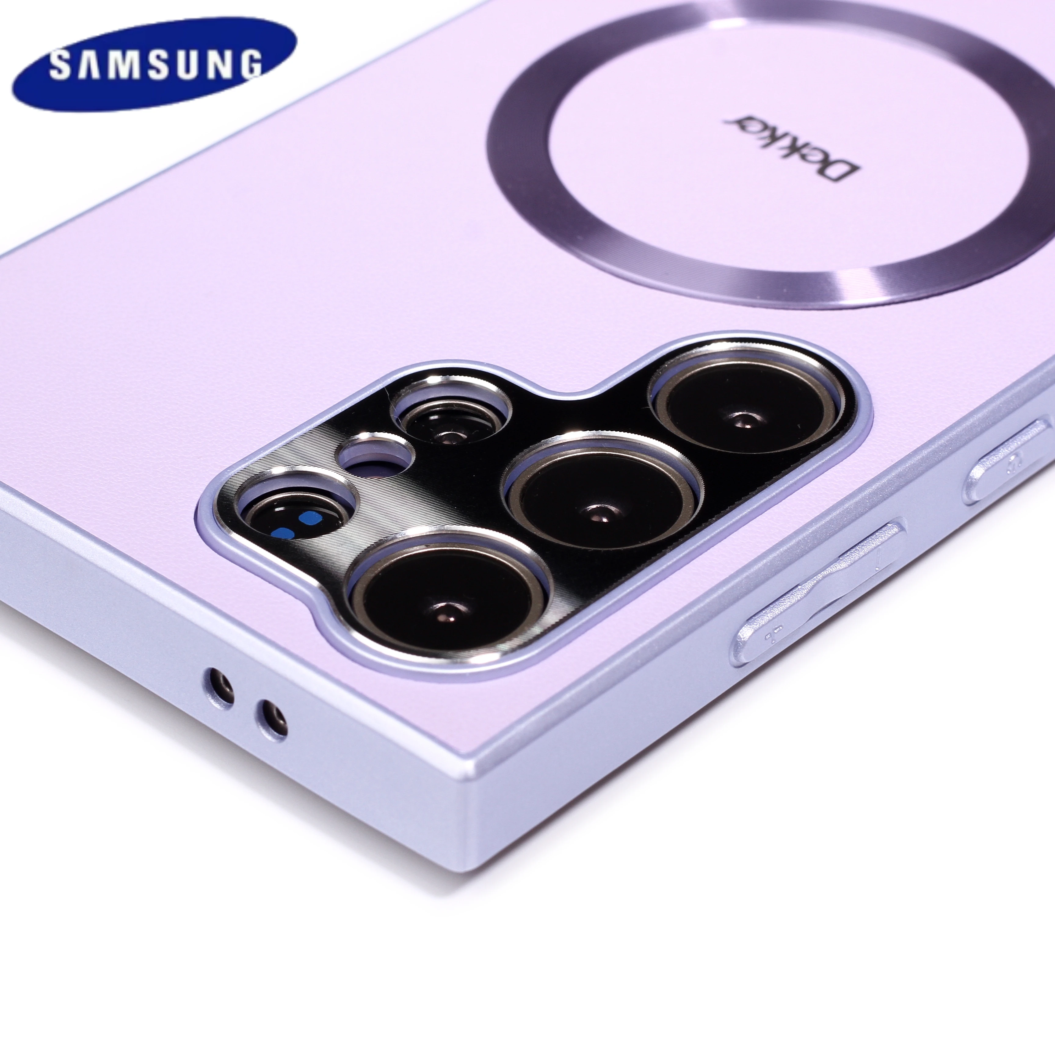 Роскошный деловой кожаный магнитный чехол для телефона Samsung S23 S24 с