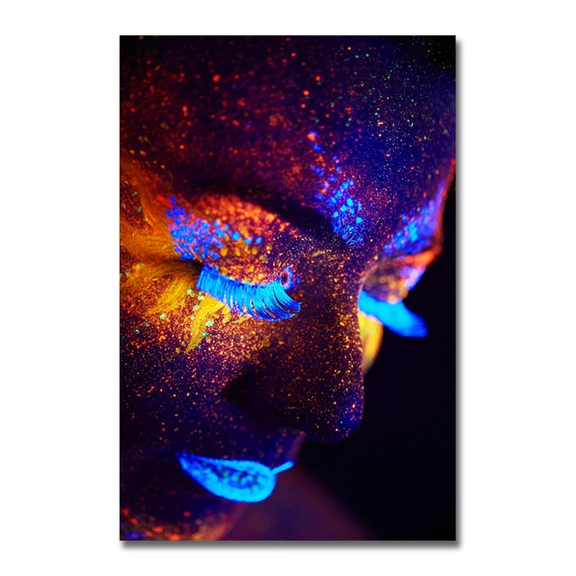 

Абстрактная флуоресцентная картина на холсте