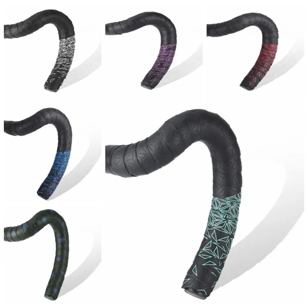 

PU Road Bike Wrap Tap Shock Absorption Anti-Vibration Bicycle Handlebar Tape Chrysanthemum Print Lightweight for 1 Pair Of