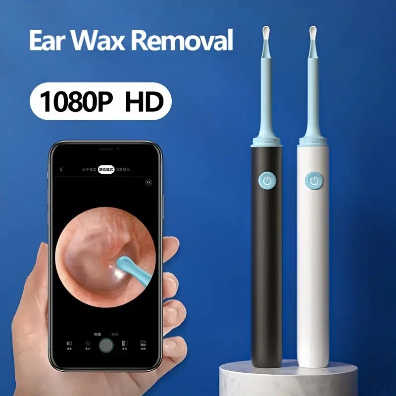 

Smart WiFi ear cleaning kit earwax removal, waterproof earwax cleaner with camera, 6 LED light ear mirror with light ear remover