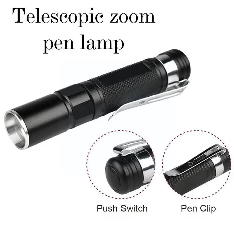 

Mini Portable Penlight 2000lm Led Flashlight Torch Pocket Hunting Aaa For Camping Light Powerful Led Battery Lantern Waterp V9w1