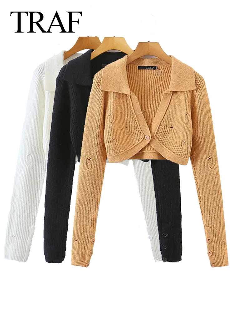 

Женский однотонный кардиган на одной пуговице, с длинным рукавом