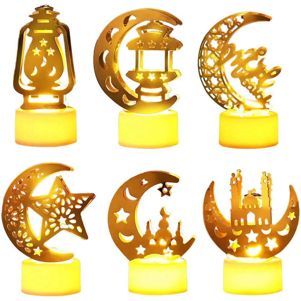 

6 Pack Ramadan Lights Decorations Eid Mubarak LED Candle Lights Electonic Candle Light For Home