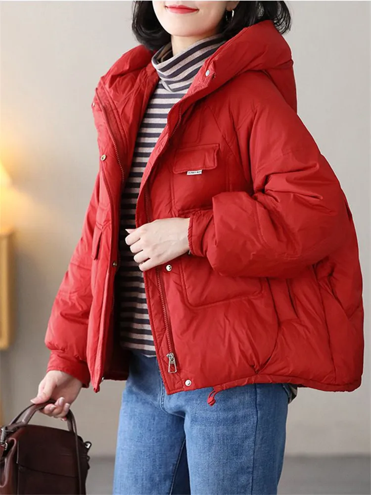 

European Station 2022 Winter New Small Cotton Clothes Women's Hooded Bread Clothes Fashion Warm Jacket Korean Version Tide Parka