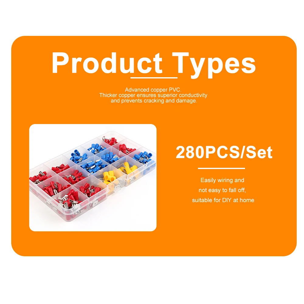 280 шт. клеммы для холодного обжима в штучной упаковке клеммная колодка с