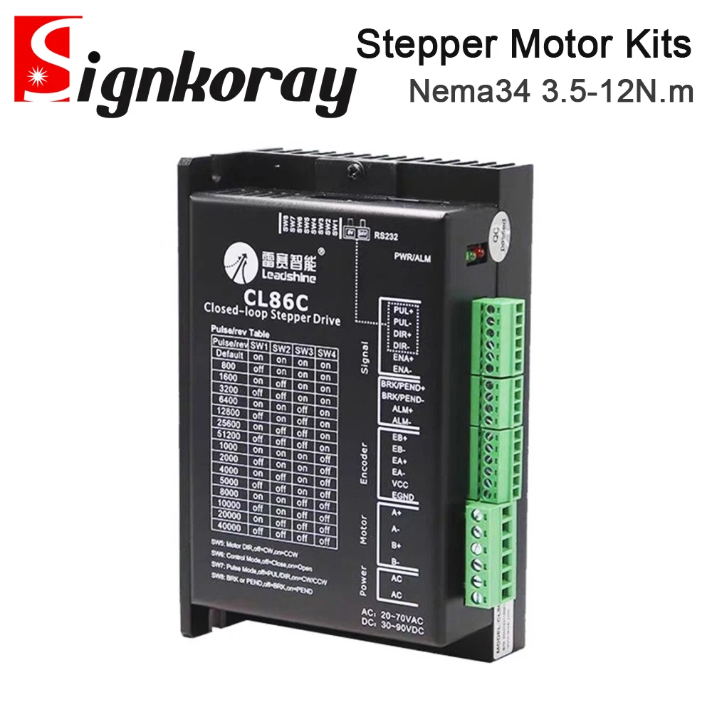 Шаговый двигатель SignkoRay Leadshine Nema34 86CME35 3 5 Нм 86CME45 4 86CME80 8 86CME85 шаговый драйвер CL86C