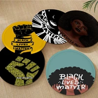 black lives matter round stool pad patio home kitchen office chair seat cushion pads sofa seat 40x40cm cushions home decor