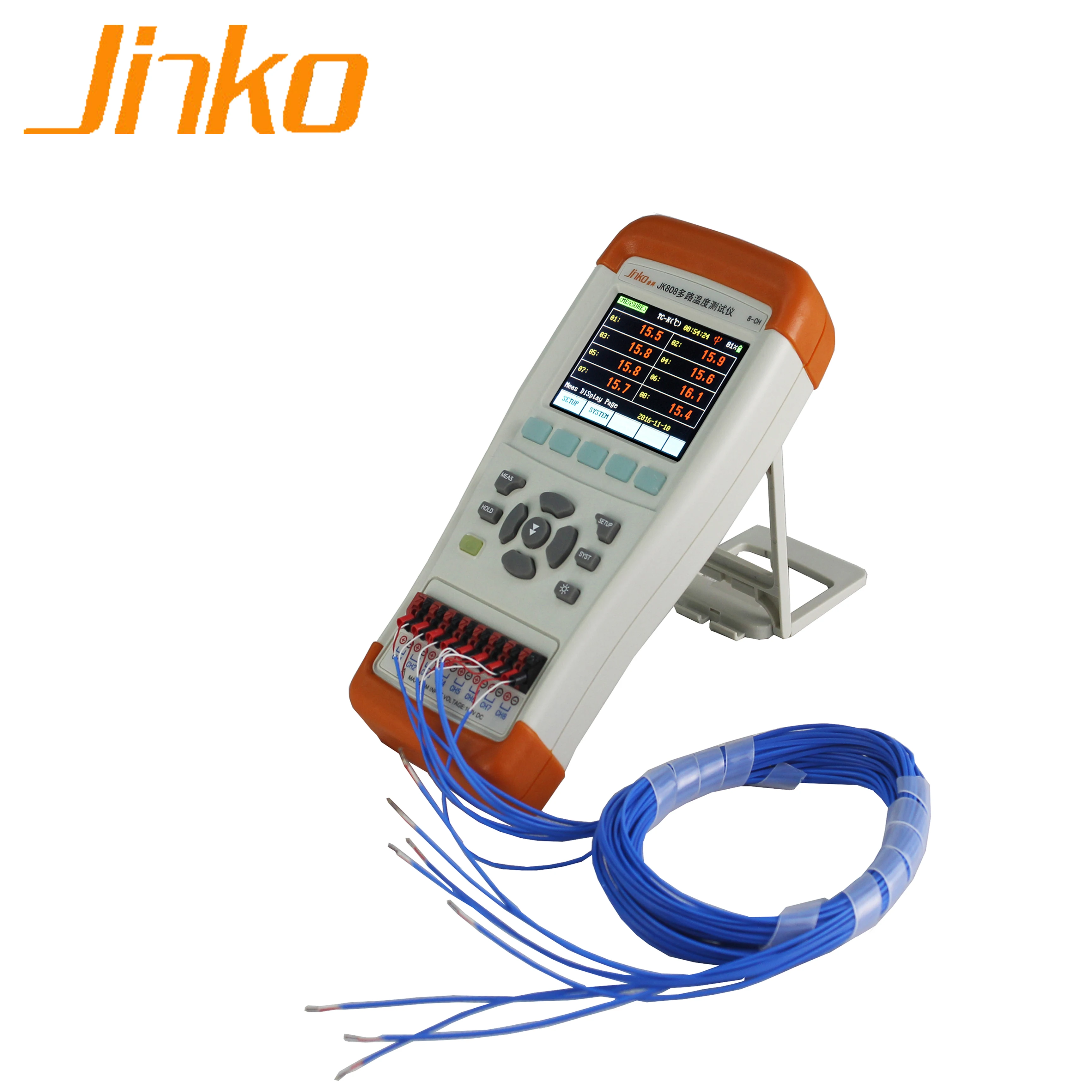 

Hot Products JK808 multichannel temperature data logger handheld temperature tester