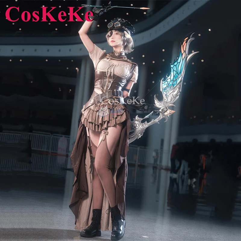 CosKeKe YuanMin косплей игры FF14 костюм 480HQ полный комплект Милая боевая униформа Женская